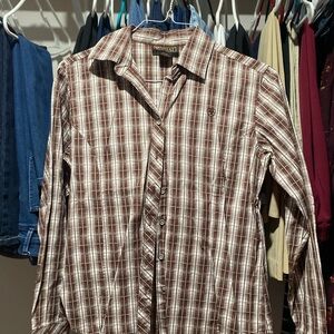Ariat Brown Casual Button Down Shirt